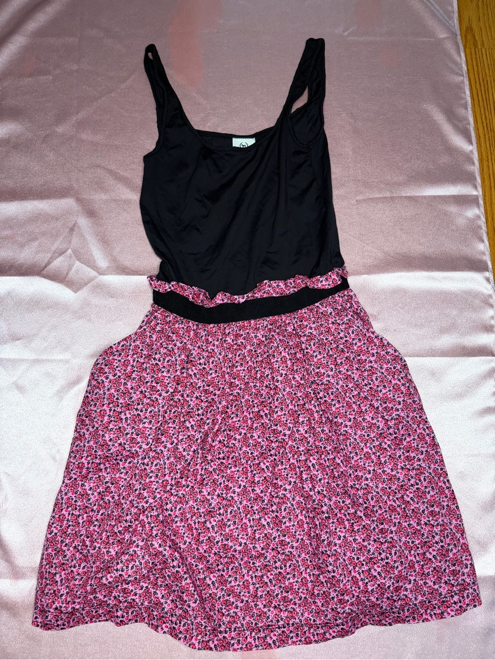 Victoria's Secret Pink Sleeveless Floral Ruffle Waist Dress With Pockets Size S